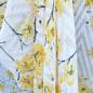 Preview: Blusenstoff Kleiderstoff Jacquarddruck Blumen gelb