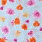 Preview: Hilco Baumwollstoff Sally Pastelly - bunte Blumen & Punkte hellblau