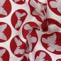 Preview: Hilco Popeline Papillon Rot Weiß Schmetterling