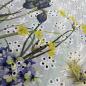 Preview: Designerstoff mit Blumen und Lochstickerei Frühlingsblumen