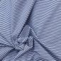 Preview: Hilco Baumwolle Mini-Streifen blau weiß 3 mm