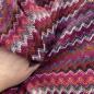 Preview: Wolle-Lurex-Strick mit Zick-Zack-Muster mit Glitzereffekt, lila