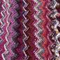 Preview: Wolle-Lurex-Strick mit Zick-Zack-Muster mit Glitzereffekt, lila