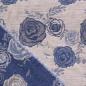 Preview: Hilco Jacquard Riposto Blumen blau hellgrau beidseitig