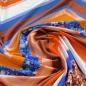 Preview: Italienischer Designerstoff Viskosejersey zickzack orange blau