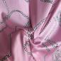 Preview: Polyestersatin Motiv Kordel rosa weiß schwarz