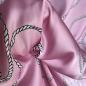 Preview: Polyestersatin Motiv Kordel rosa weiß schwarz