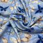 Preview: Jersey Butterfly Schmetterlinge hellblau Jeansoptik