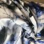 Preview: Jersey Lilien Wildrosen blau weiß schwarz