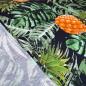 Preview: Viskosejersey Tropical Ananas schwarz orange grün