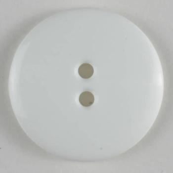 Dill Modeknopf schlicht, glänzend - Größe: 14mm - Farbe: weiß