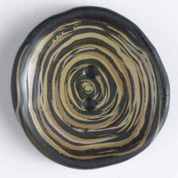 Dill Kunststoffknopf unregelmäßig runde Form mit 2 Löchern