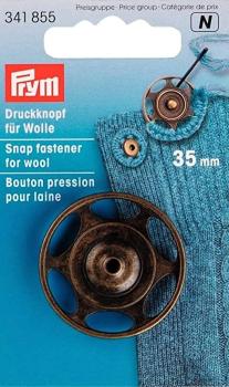 Prym Druckknopf für Wolle altmessing 35 mm