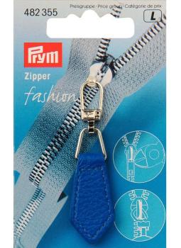 Prym Fashion-Zipper Lederlook blau