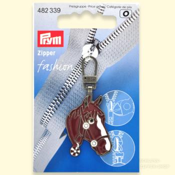 Prym Fashion-Zipper Pferd braun/weiß