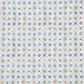 Hilco Popeline Emilie Baumwolle Ornamente blau