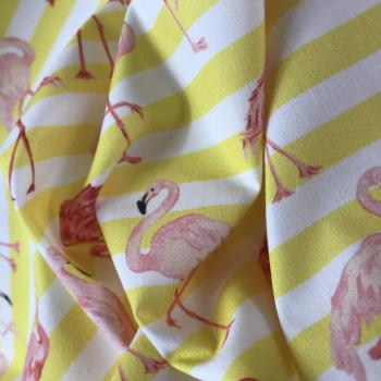 Hilco Baumwollstoff Niva Flamingo - gelb