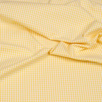 Hilco Baumwolle Vichy-Karo gelb weiß 3 mm