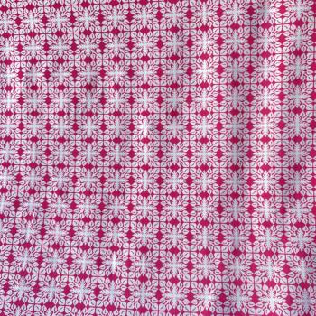 Hilco Jersey Surf Leaves pink/weiß Ornamente