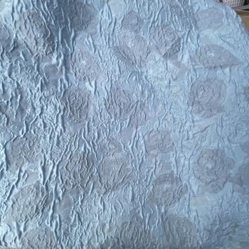 Italienischer Designerjacquard Rosen hellblau