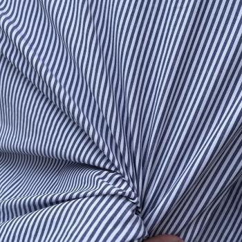 Hilco Baumwolle Mini-Streifen blau weiß 3 mm