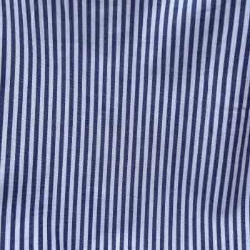 Hilco Baumwolle Mini-Streifen blau weiß 3 mm