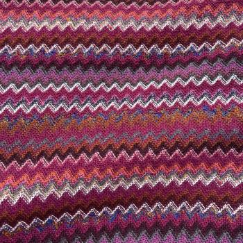 Wolle-Lurex-Strick mit Zick-Zack-Muster mit Glitzereffekt, lila