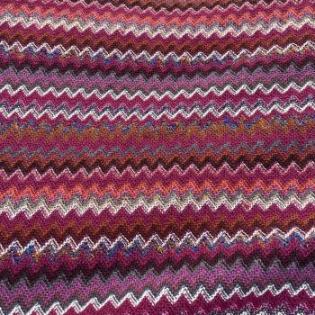 Wolle-Lurex-Strick mit Zick-Zack-Muster mit Glitzereffekt, lila