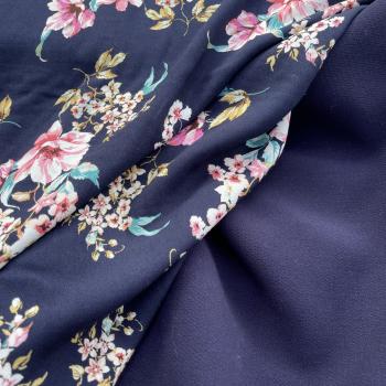 Preview: Hilco Viskose Crepe La Brea dunkelblau