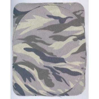 mono quick Flickstoff oval/Rechteck Camouflage grau