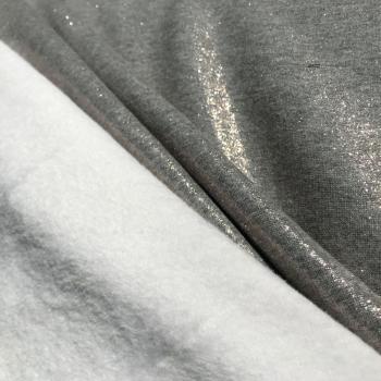 Alpenfleece Glitzer grau silber