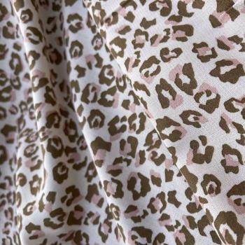 Viskose-Woll-Mix Leopard Print