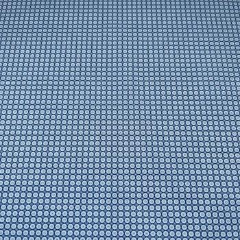 Hemdenstoff Blusenstoff Baumwolle Kreise blau