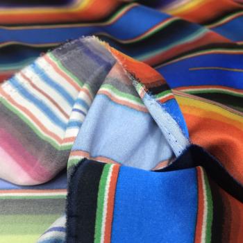 Seidensatin Streifen bunt