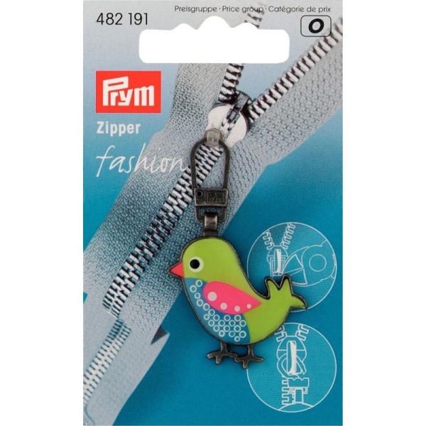 Prym Fashion-Zipper Vogel grün/bunt