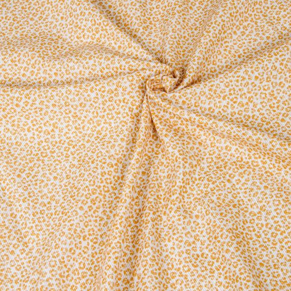 Hilco Baumwoll-Leinenstoff Agada Animal creme orange
