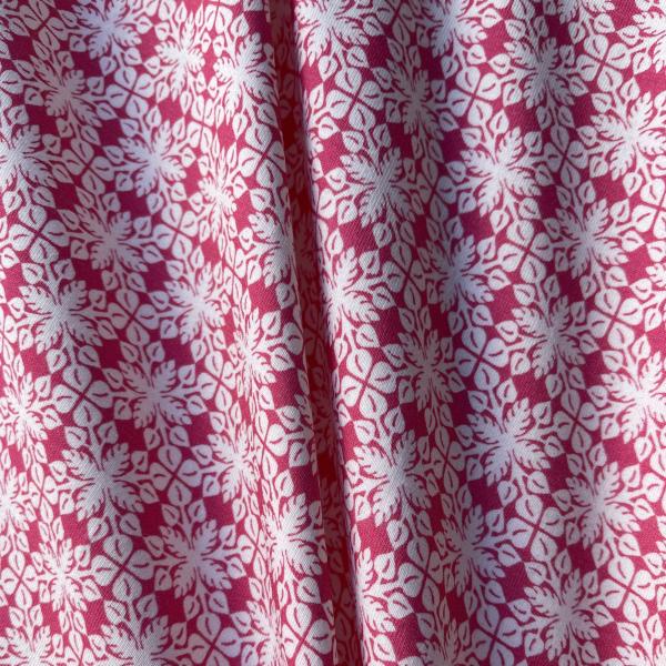 Hilco Jersey Surf Leaves pink/weiß Ornamente