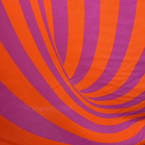 elastischer Designerstoff orange magenta Streifen