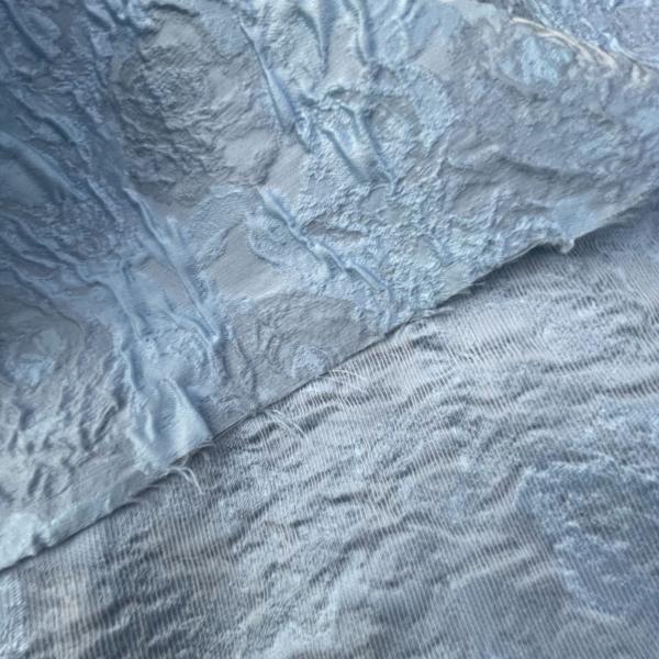 Italienischer Designerjacquard Rosen hellblau