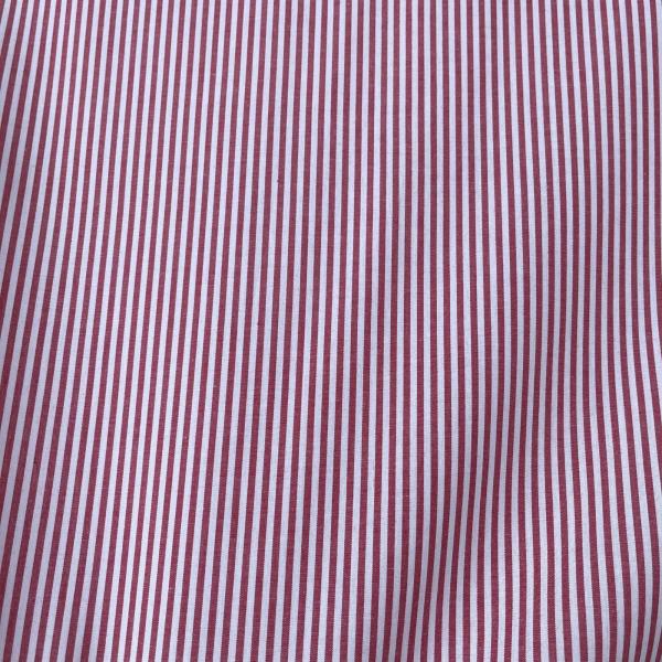 Hilco Baumwolle Mini-Streifen rot weiß 3 mm
