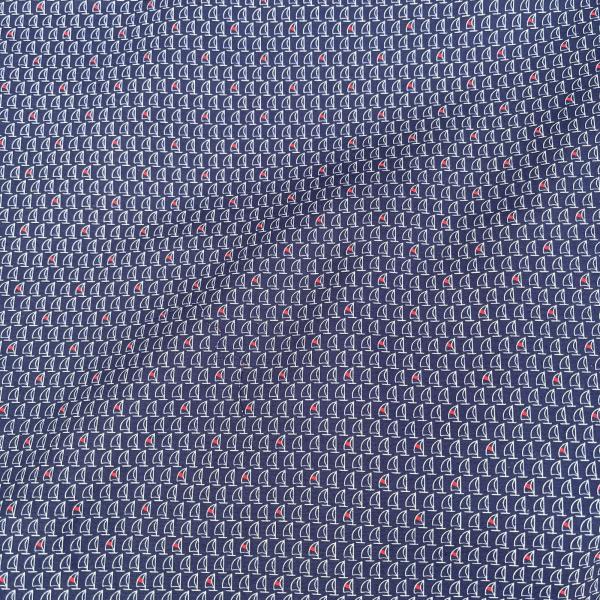 Stretch-Popeline Segelboote blau weiß rot