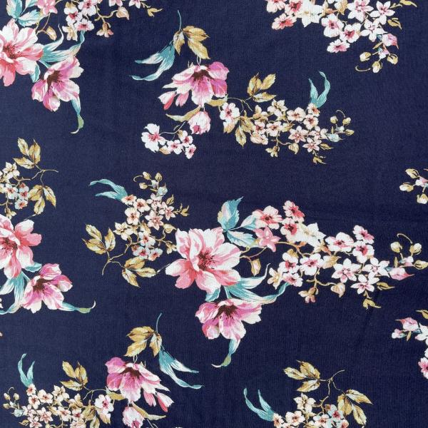 Hilco Viskose Crepe La Brea dunkelblau