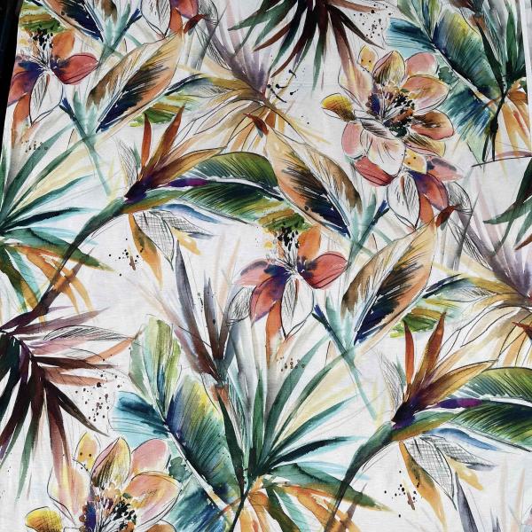 Hilco Viskosejersey Tropical Aquarell