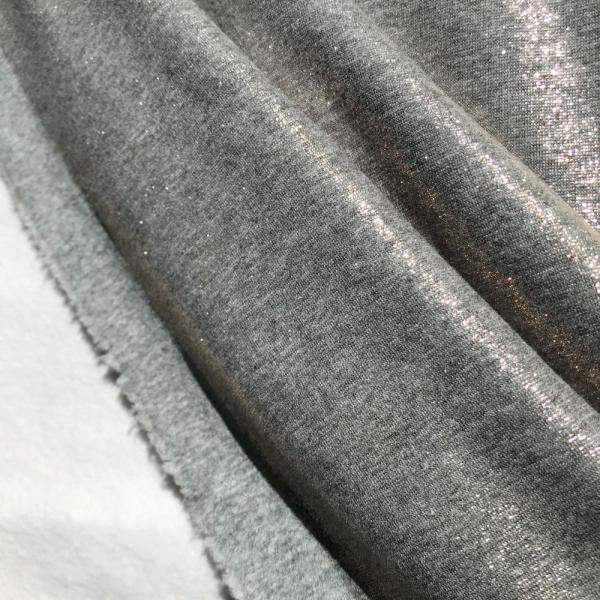 Alpenfleece Glitzer grau silber