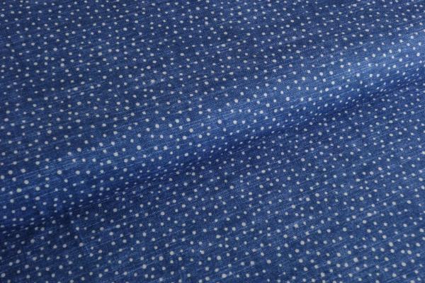 Hilco Jersey Fake-Dots Jeansoptik Punkte