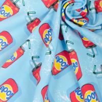 Hilco French Terry Sommersweat Pop Hullabaloo Dose hellblau