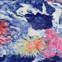 Designerjaquard mit Strukturplisee Blumen