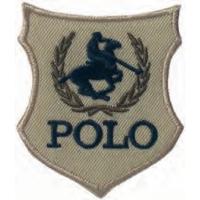 mono quick Applikation Wappen Polo braun Patch zum Aufbügeln Sport